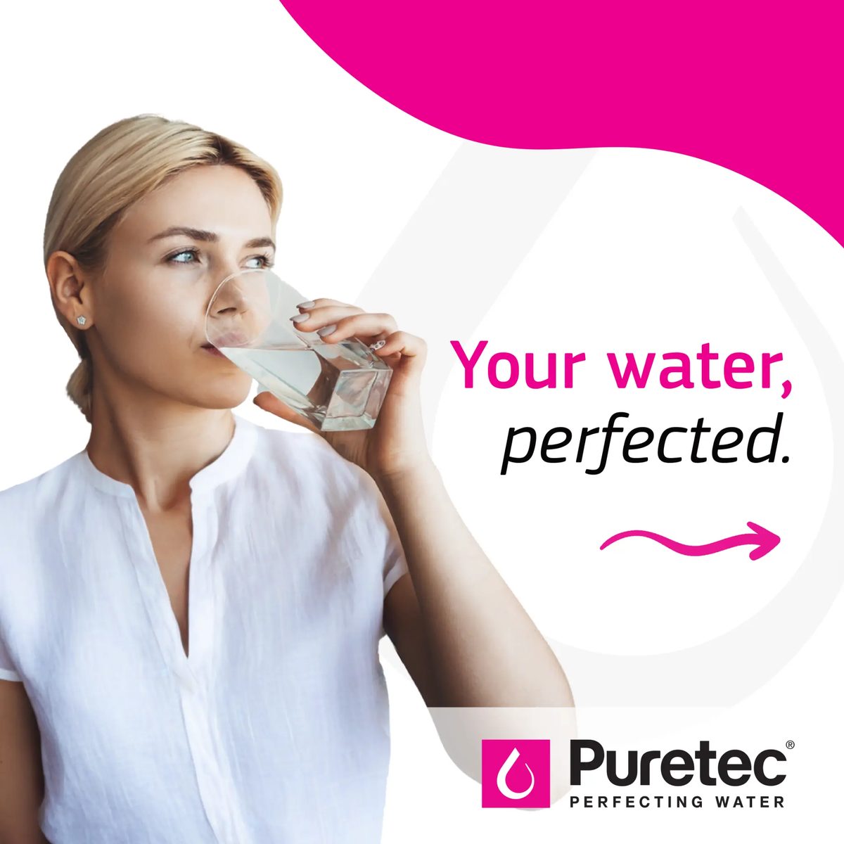 Puretec water filtration — Your water, perfected. Installed by Scarborough Plumbing.